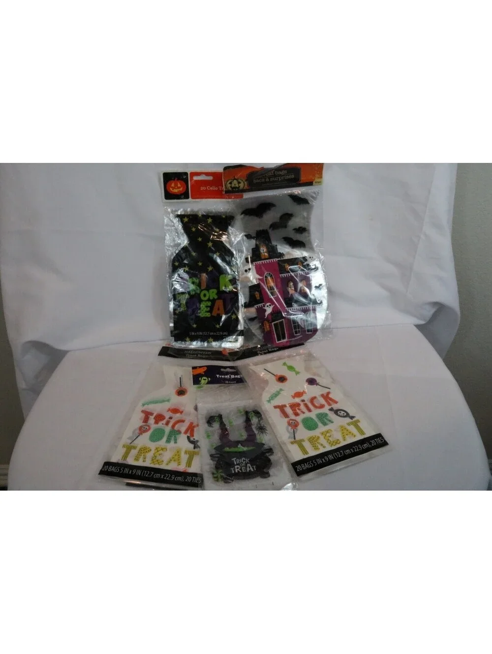 5 Packages Random Halloween Trick or Treat Candy Bags